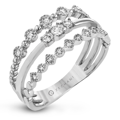 ZR1865 Right Hand Ring in 14k Gold with Diamonds