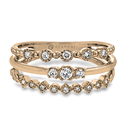 ZR1865 Right Hand Ring in 14k Gold with Diamonds