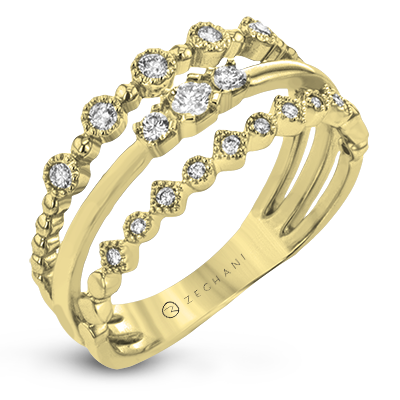 ZR1865 Right Hand Ring in 14k Gold with Diamonds