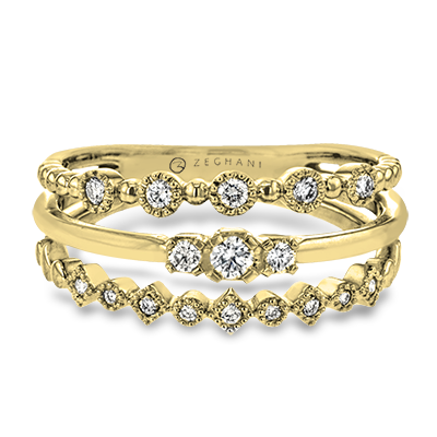 ZR1865 Right Hand Ring in 14k Gold with Diamonds