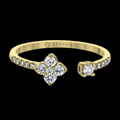 ZR1866 Right Hand Ring in 14k Gold with Diamonds