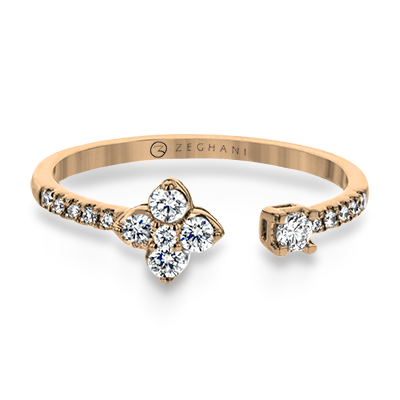 ZR1866 Right Hand Ring in 14k Gold with Diamonds