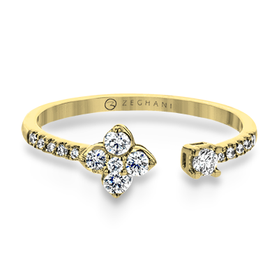 ZR1866 Right Hand Ring in 14k Gold with Diamonds