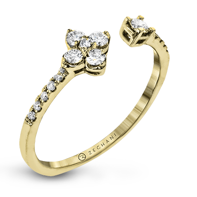 ZR1866 Right Hand Ring in 14k Gold with Diamonds