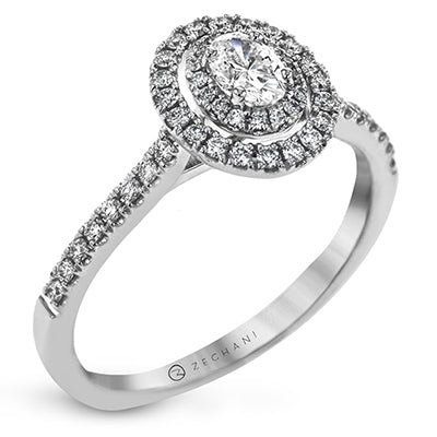 ZR1869 Engagement Ring in 14k Gold with Diamonds