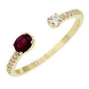 ZR1875 Color Ring in 14k Gold with Diamonds