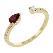 ZR1876 Color Ring in 14k Gold with Diamonds