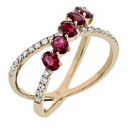 ZR1883-R Color Ring in 14k Gold with Diamonds