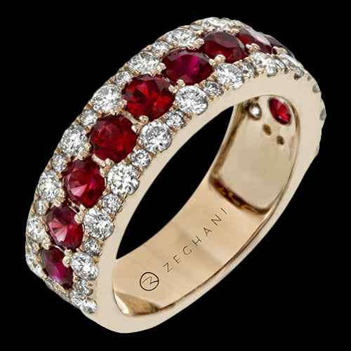 ZR1884 Color Ring in 14k Gold with Diamonds
