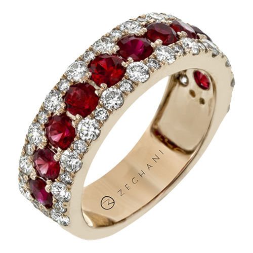 ZR1884 Color Ring in 14k Gold with Diamonds