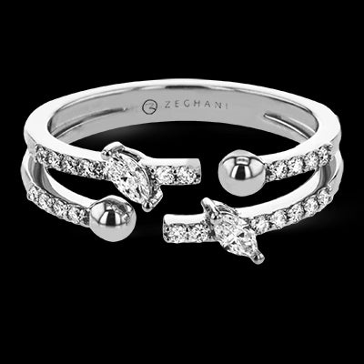 ZR1889 Right Hand Ring in 14k Gold with Diamonds