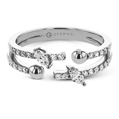 ZR1889 Right Hand Ring in 14k Gold with Diamonds