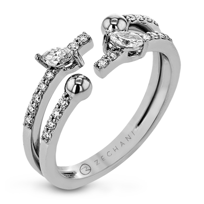 ZR1889 Right Hand Ring in 14k Gold with Diamonds