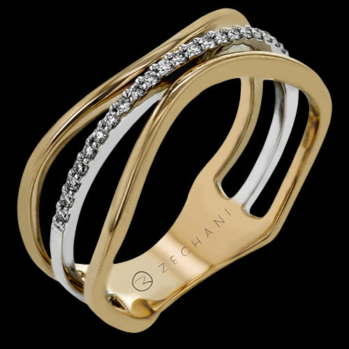 ZR1890 Right Hand Ring in 14k Gold with Diamonds