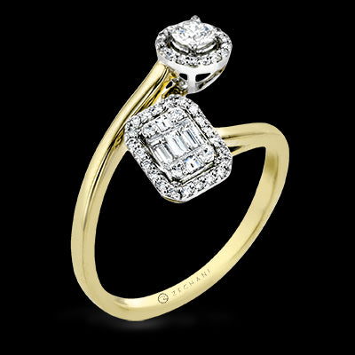 ZR1892 Right Hand Ring in 14k Gold with Diamonds