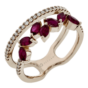 ZR1893-R Color Ring in 14k Gold with Diamonds
