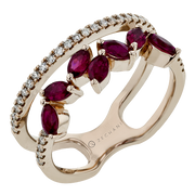 ZR1893-R Color Ring in 14k Gold with Diamonds