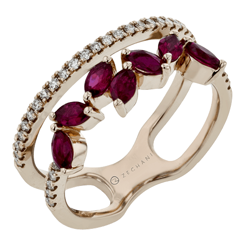 ZR1893-R Color Ring in 14k Gold with Diamonds