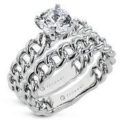 ZR1901 Wedding Set in 14k Gold with Diamonds