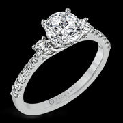ZR1902 Engagement Ring in 14k Gold with Diamonds
