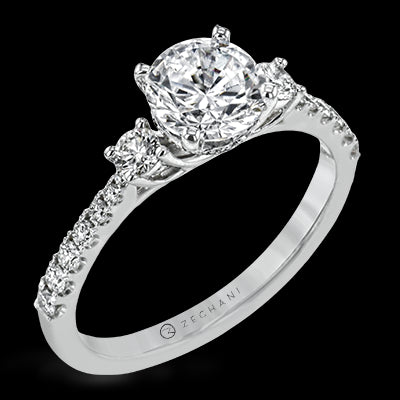 ZR1902 Engagement Ring in 14k Gold with Diamonds