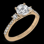ZR1902 Engagement Ring in 14k Gold with Diamonds