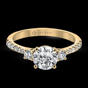 ZR1902 Engagement Ring in 14k Gold with Diamonds