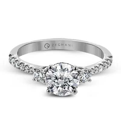 ZR1902 Engagement Ring in 14k Gold with Diamonds