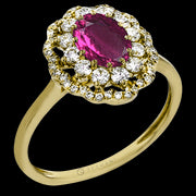 ZR2012 Color Ring in 14k Gold with Diamonds