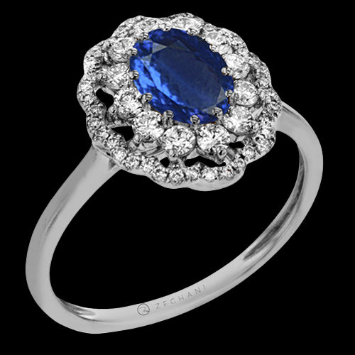 ZR2012 Color Ring in 14k Gold with Diamonds