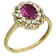 ZR2012 Color Ring in 14k Gold with Diamonds