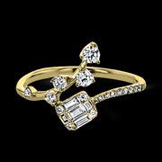 ZR2014 Right Hand Ring in 14k Gold with Diamonds