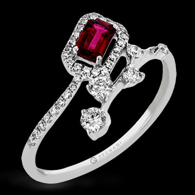 ZR2017 Color Ring in 14k Gold with Diamonds