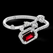 ZR2017 Color Ring in 14k Gold with Diamonds