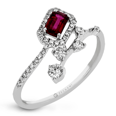ZR2017 Color Ring in 14k Gold with Diamonds