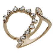 ZR2018 Right Hand Ring in 14k Gold with Diamonds
