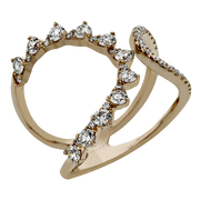 ZR2018 Right Hand Ring in 14k Gold with Diamonds