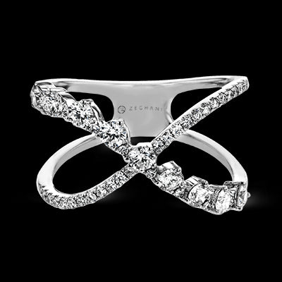 ZR2020 Right Hand Ring in 14k Gold with Diamonds