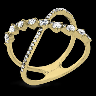 ZR2020 Right Hand Ring in 14k Gold with Diamonds