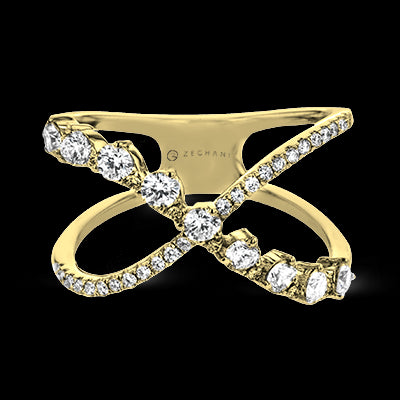 ZR2020 Right Hand Ring in 14k Gold with Diamonds