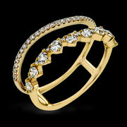 ZR2021 Right Hand Ring in 14k Gold with Diamonds