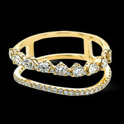 ZR2021 Right Hand Ring in 14k Gold with Diamonds