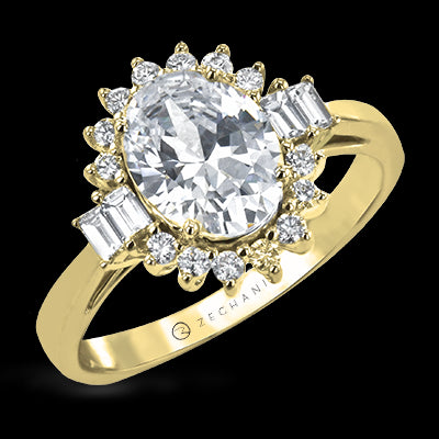 ZR2038 Engagement Ring in 14k Gold with Diamonds
