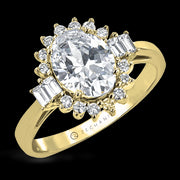 ZR2038 Engagement Ring in 14k Gold with Diamonds