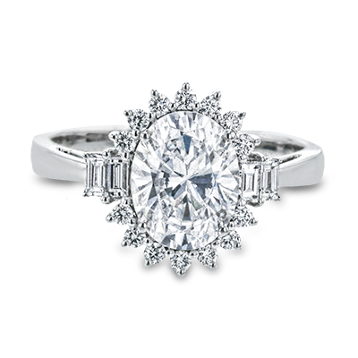 ZR2038 Engagement Ring in 14k Gold with Diamonds