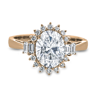 ZR2038 Engagement Ring in 14k Gold with Diamonds