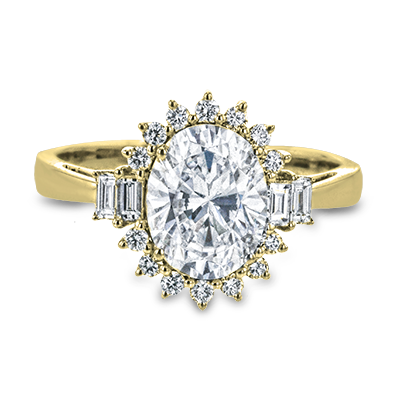 ZR2038 Engagement Ring in 14k Gold with Diamonds