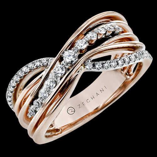 ZR2042 Right Hand Ring in 14k Gold with Diamonds