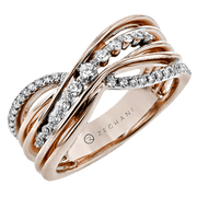 ZR2042 Right Hand Ring in 14k Gold with Diamonds