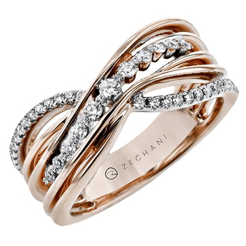 ZR2042 Right Hand Ring in 14k Gold with Diamonds